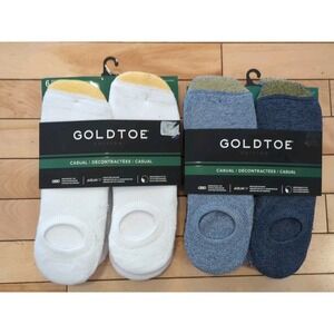 GOLD TOE Casual Moisture-Wicking No-Show Socks 12 Pairs NWT